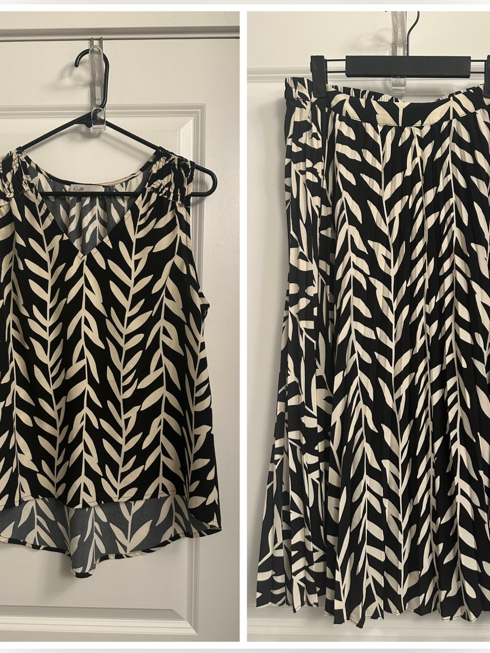 Tank and Midi Pleated Skirt - Two Piece Set